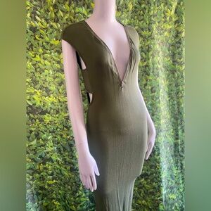 A+ Ellen Olive Green Dress